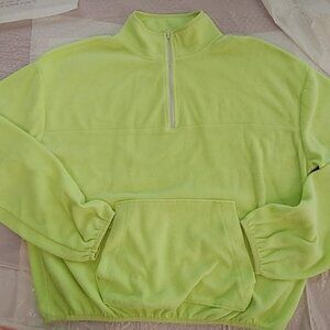 Women's juniors  large neon pullover quarter zip by SO nwot